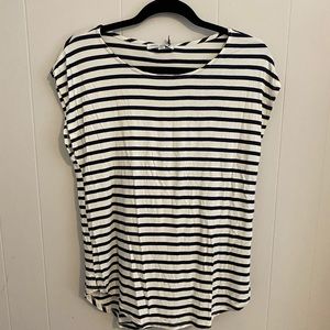 NWT black and white striped top size medium